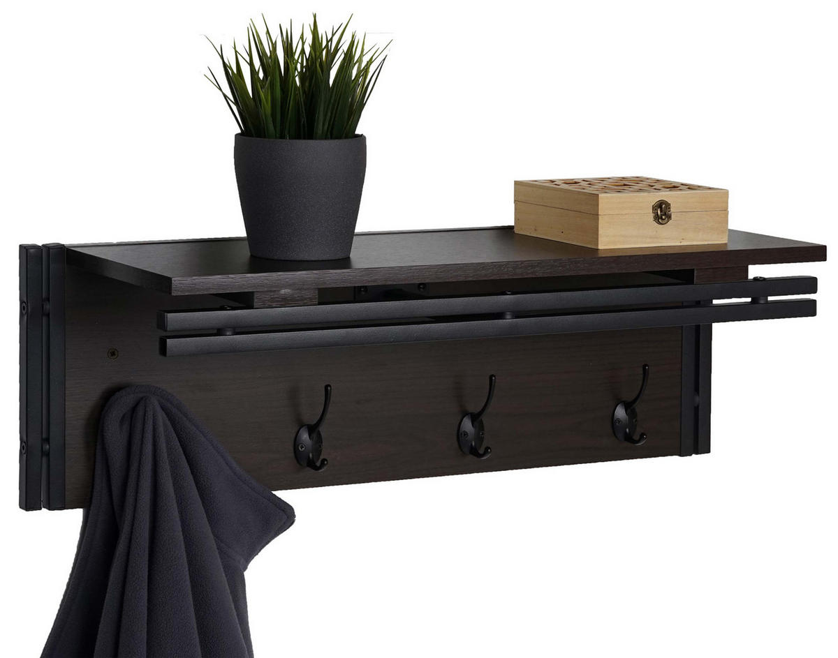 WANDGARDEROBE Dunkelbraun - Dunkelbraun, Holzwerkstoff (75/24/24cm) - MCW