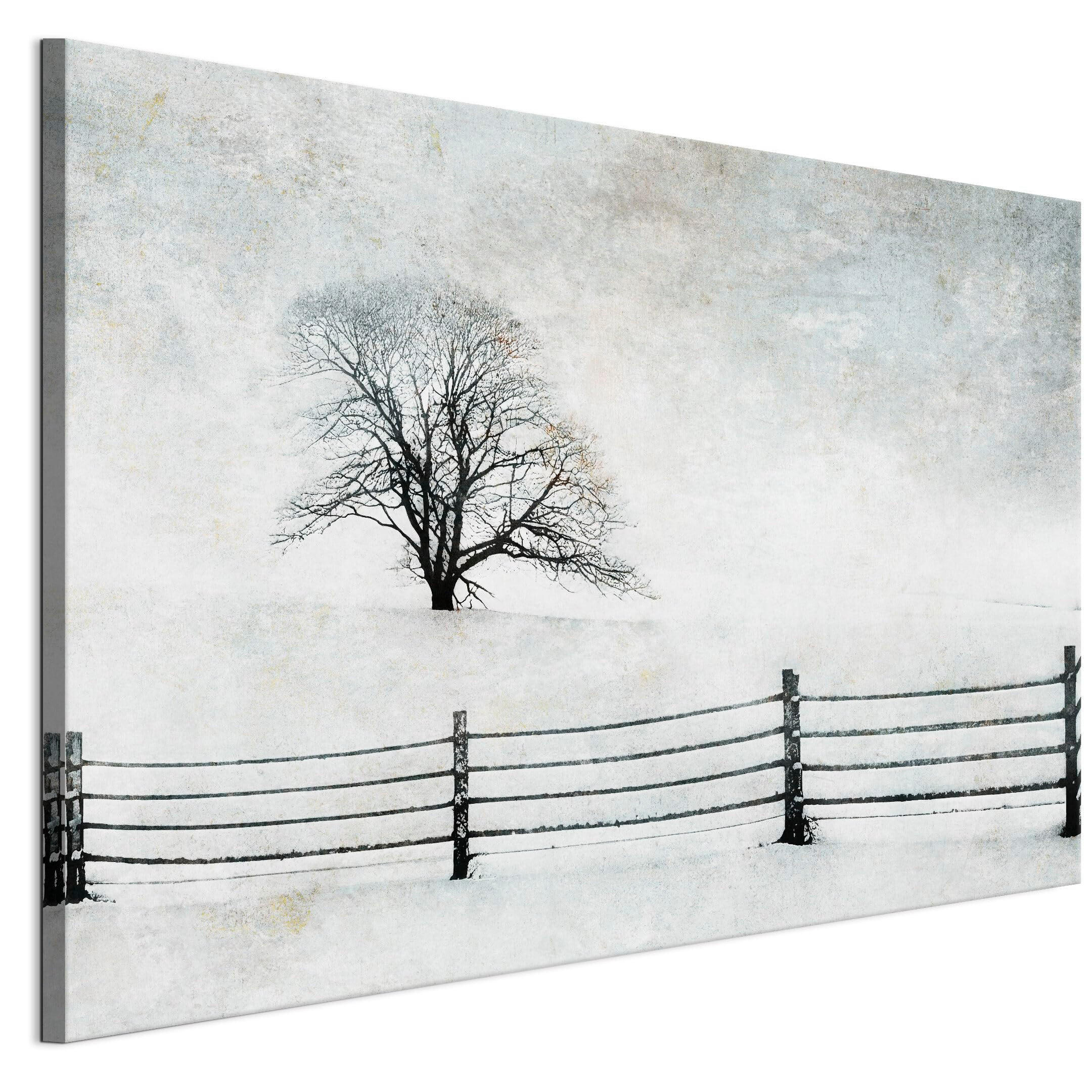 LEINWANDBILD Winter 120x80 cm - Grau, Holz (120/80cm) - LUMASOUL