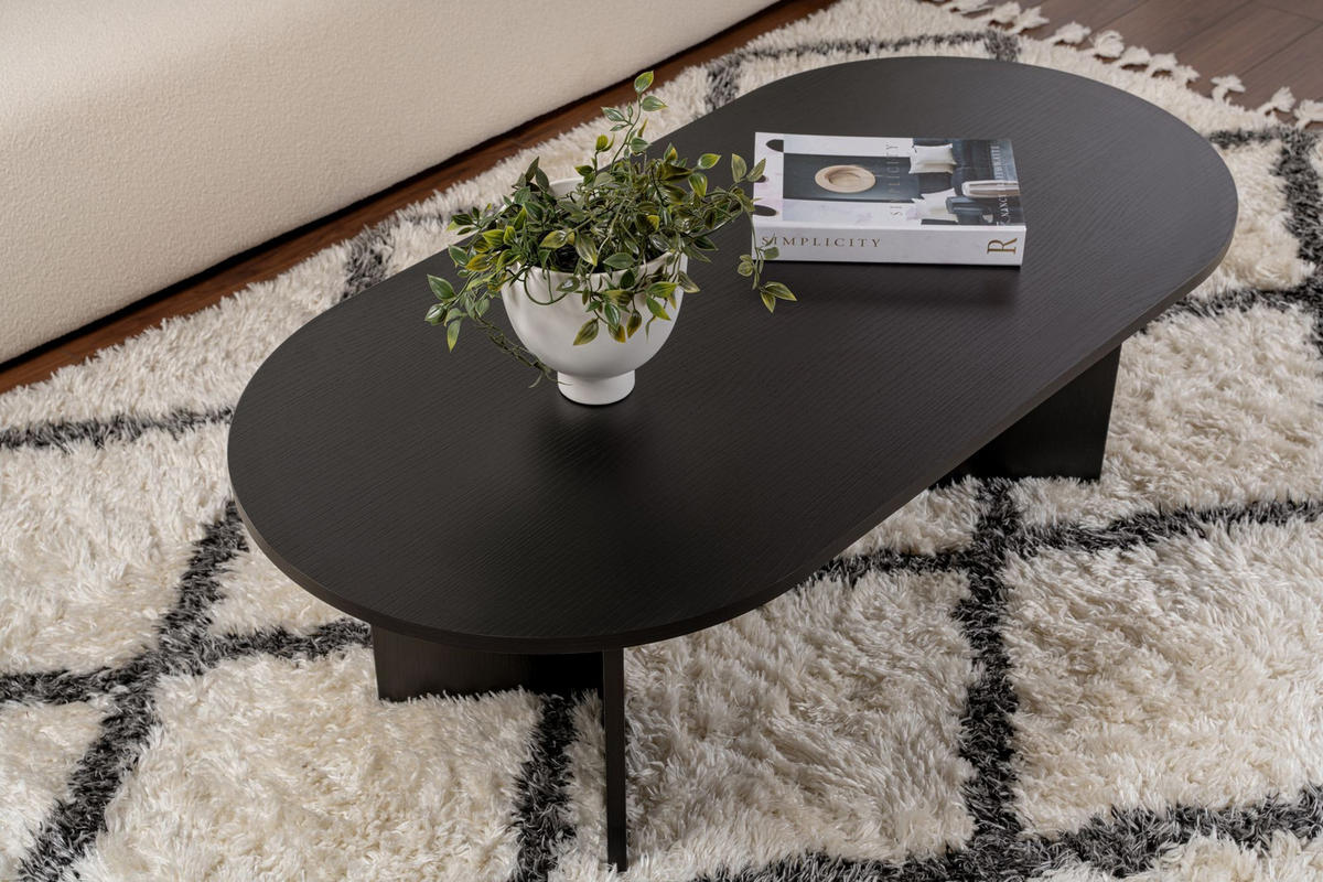 COUCHTISCH sable Schwarz - Schwarz, Holz (119/60/40cm) - Habitat Garten