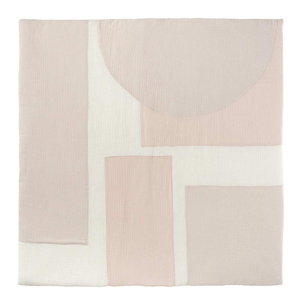 KRABBELDECKE Babydecke Laufstalldecke Patchwork Babydecke Musselin 100x100cm - Naturfarben, Textil (100/100cm) - nordic coast company