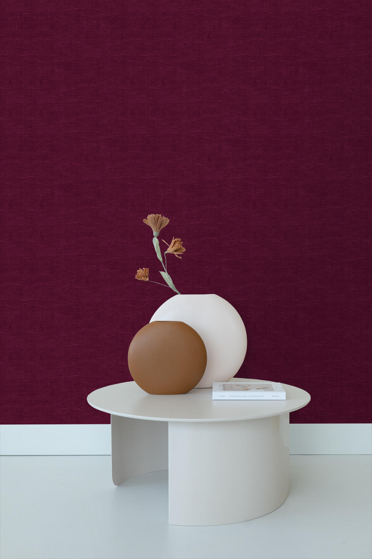 TAPETE Leinen-Optik 53 cm x 10.05 m - Rot, Papier (53/1000cm) - ESTAhome