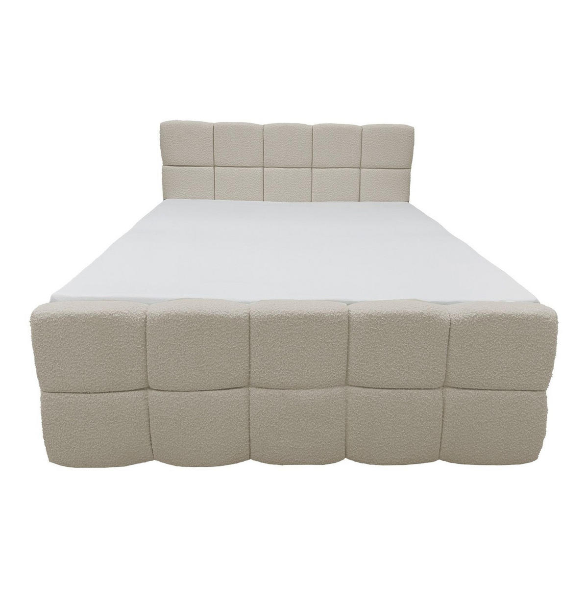 BOXBETT Calgary 180x200 Stoff beige - Beige, Textil (180/200cm) - Juskys
