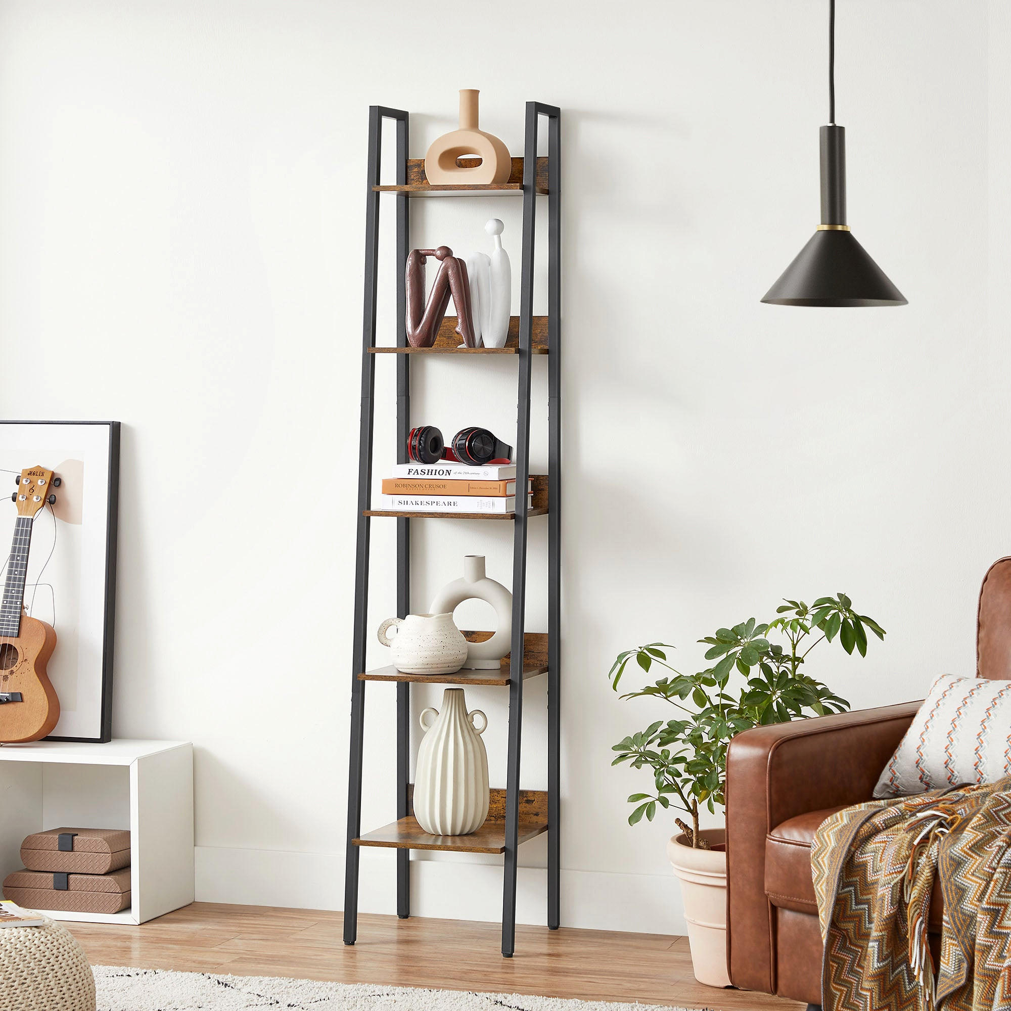 LEITERREGAL STANDREGAL - Braun, Holzwerkstoff (30/170/33.8cm) - Hansiro