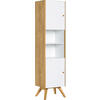 WOHNZIMMERSCHRANK NATURE - Weiß, Holzwerkstoff (51/208/40cm) - Vox Möbel