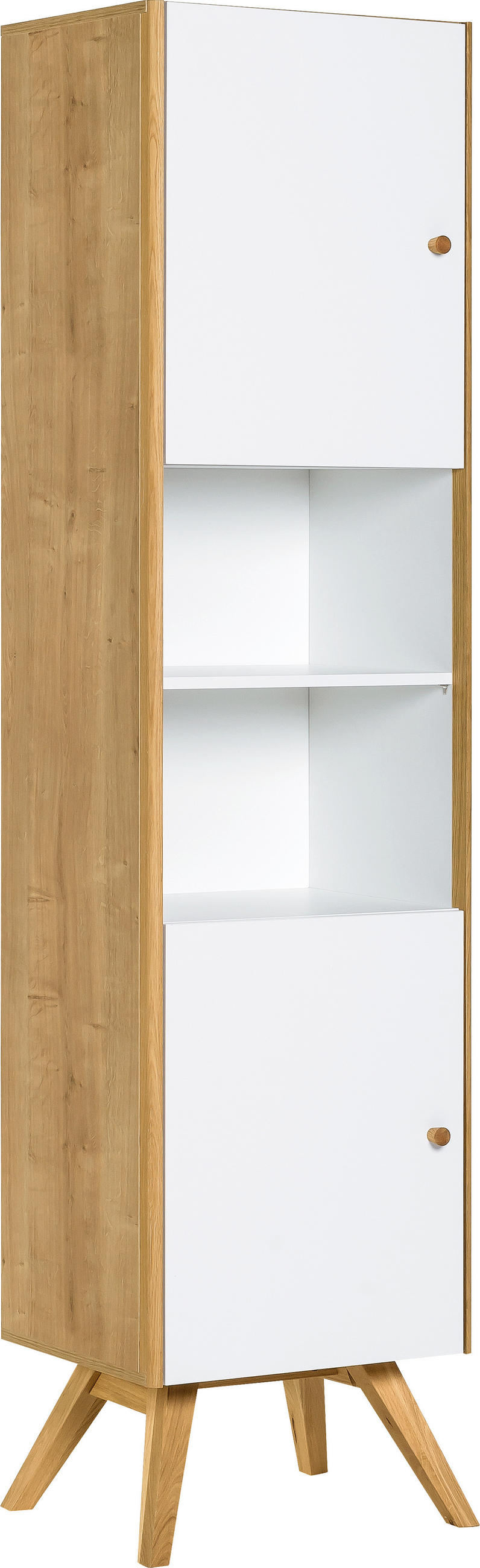 WOHNZIMMERSCHRANK NATURE - Weiß, Holzwerkstoff (51/208/40cm) - Vox Möbel