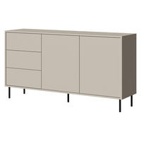 KOMMODE Masha 150 2D3S - Kaschmir/Schwarz, Holzwerkstoff/Metall (151/80/39cm) - MIRJAN24