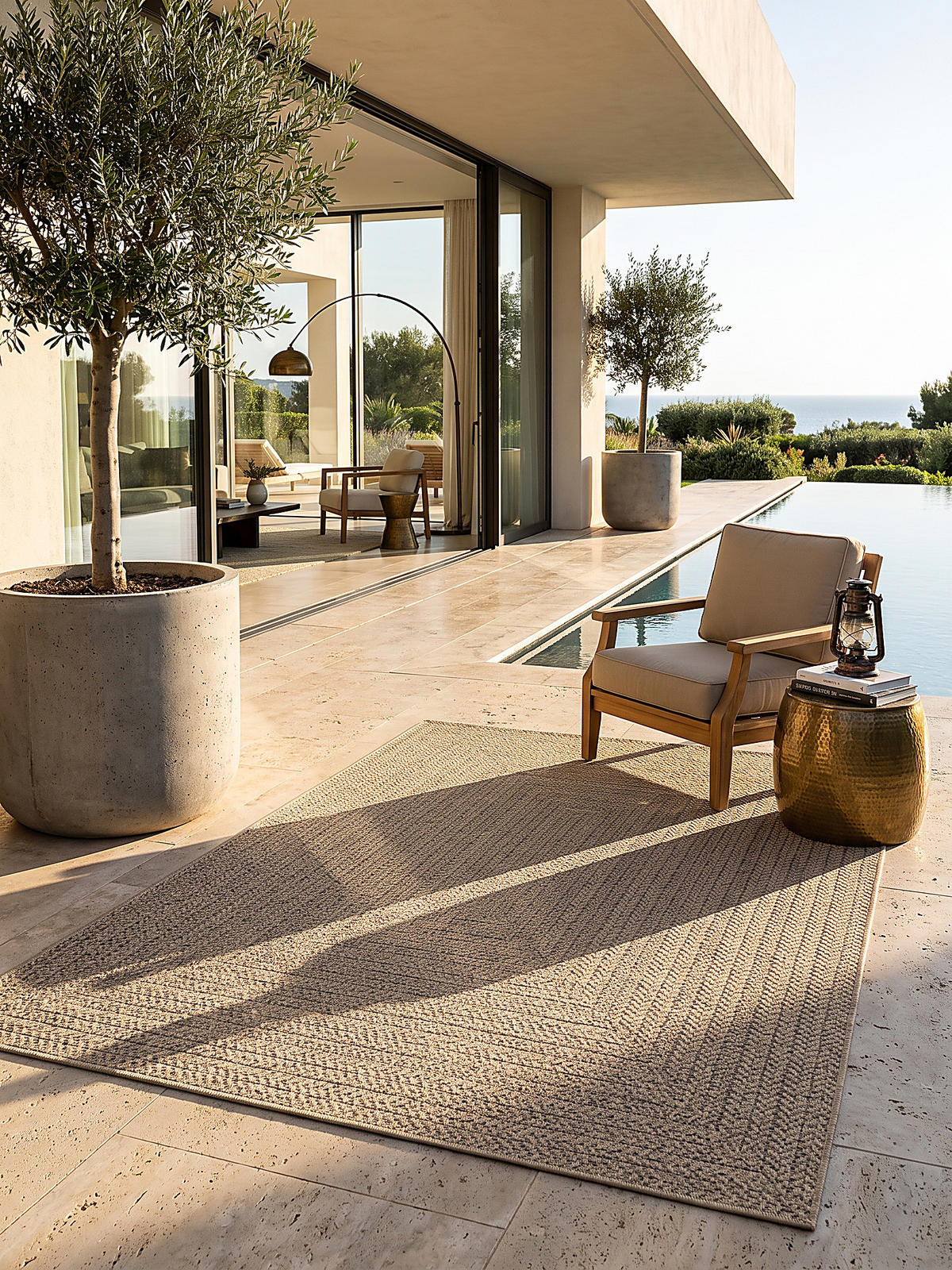 FLACHWEBTEPPICH Bordüre CORDEV Polypropylen Natur 300 x 400 cm - Beige, Textil (300/400cm) - KADIMA DESIGN