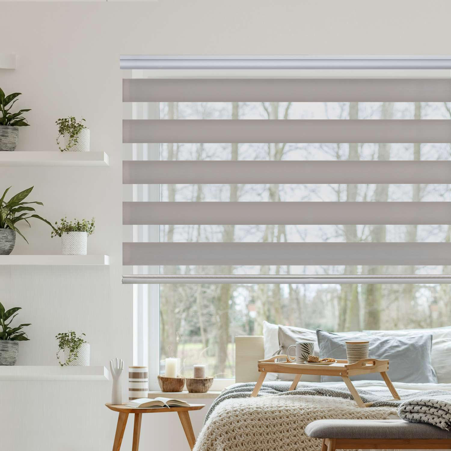 DOPPELROLLO Steingrau 180x250 cm - Graubraun, Kunststoff (180/250cm) - STORESDECO