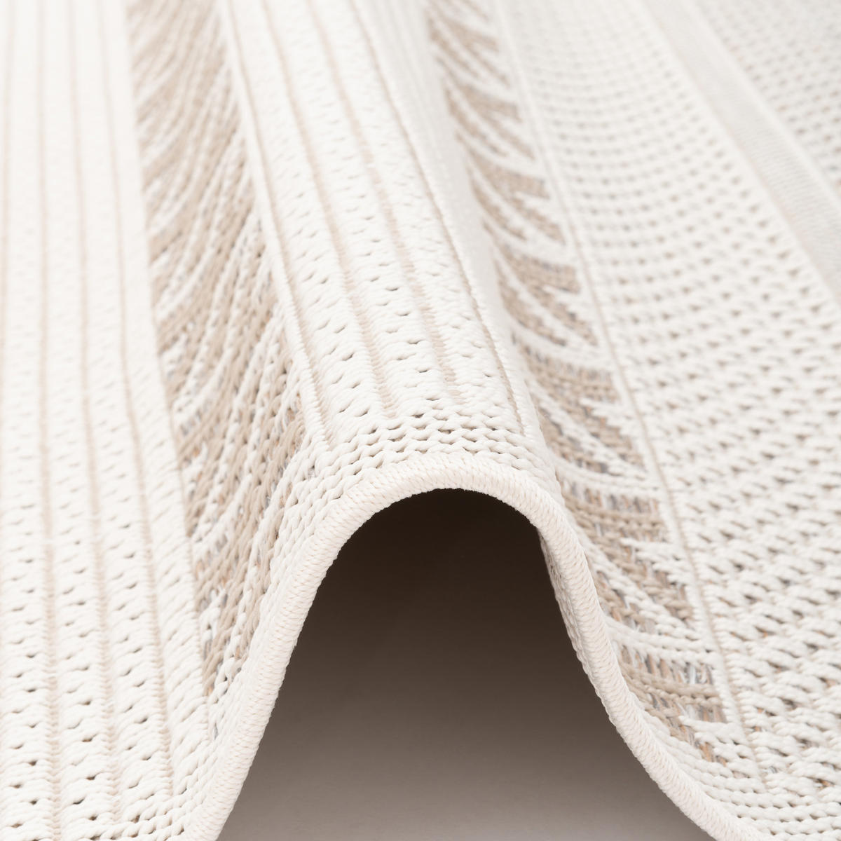 IN & OUTDOOR TEPPICH FLACHGEWEBE OTTAWA STRIPES - Beige, Textil (200/290cm) - Pergamon
