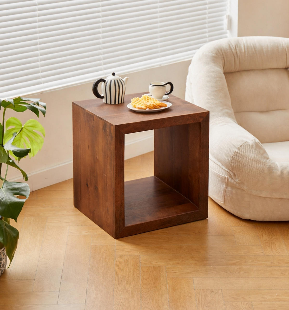 BEISTELLTISCH Braun 50 x 45 x 55 cm - Braun, Holz (45/50/55cm) - Nordlys