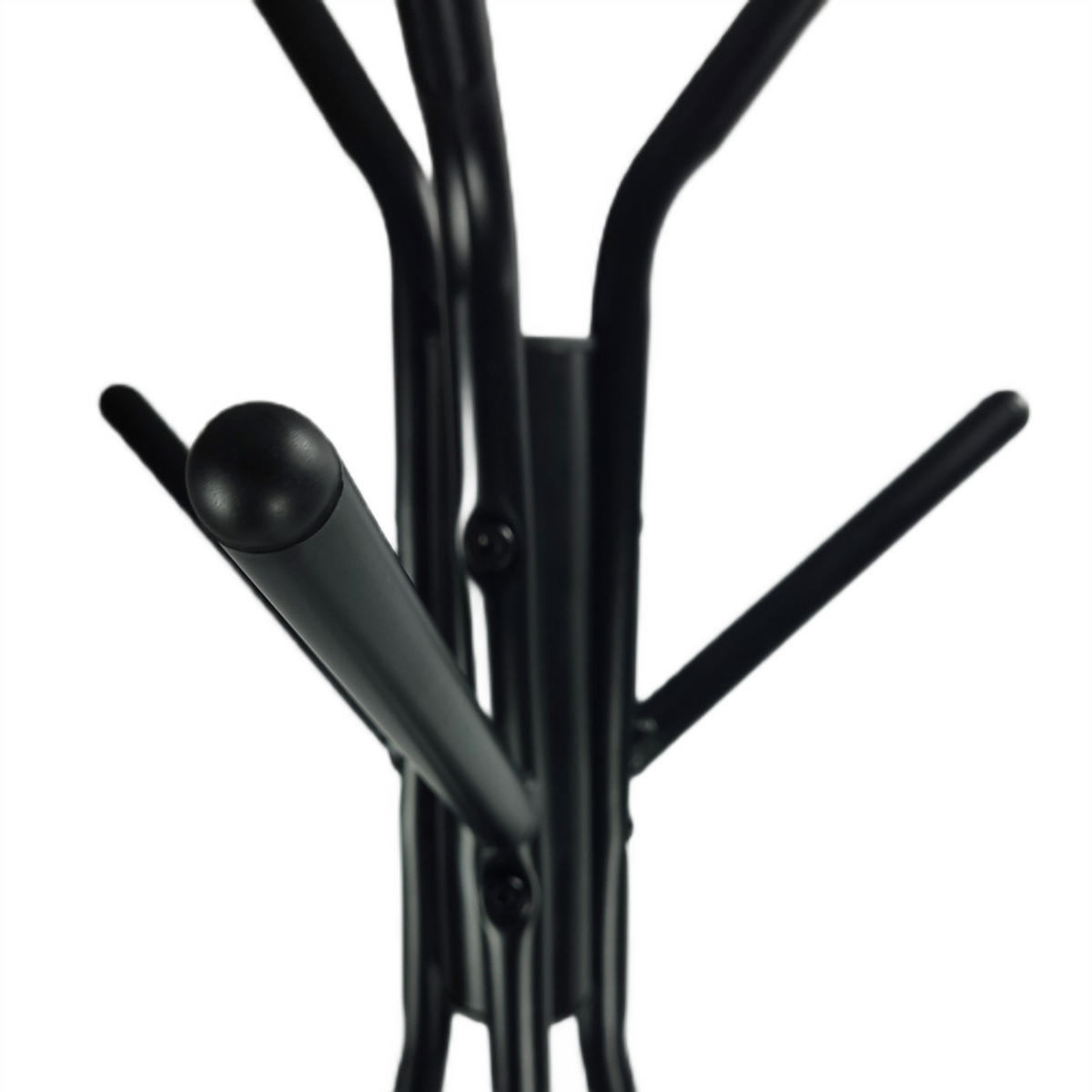 KLEIDERSTÄNDER Holzoptik Metall Dunkelbraun Schwarz mit Ablagen 179 × 49,5 cm - Dunkelbraun/Schwarz, Holzwerkstoff/Metall (49/179/49cm) - Begryf