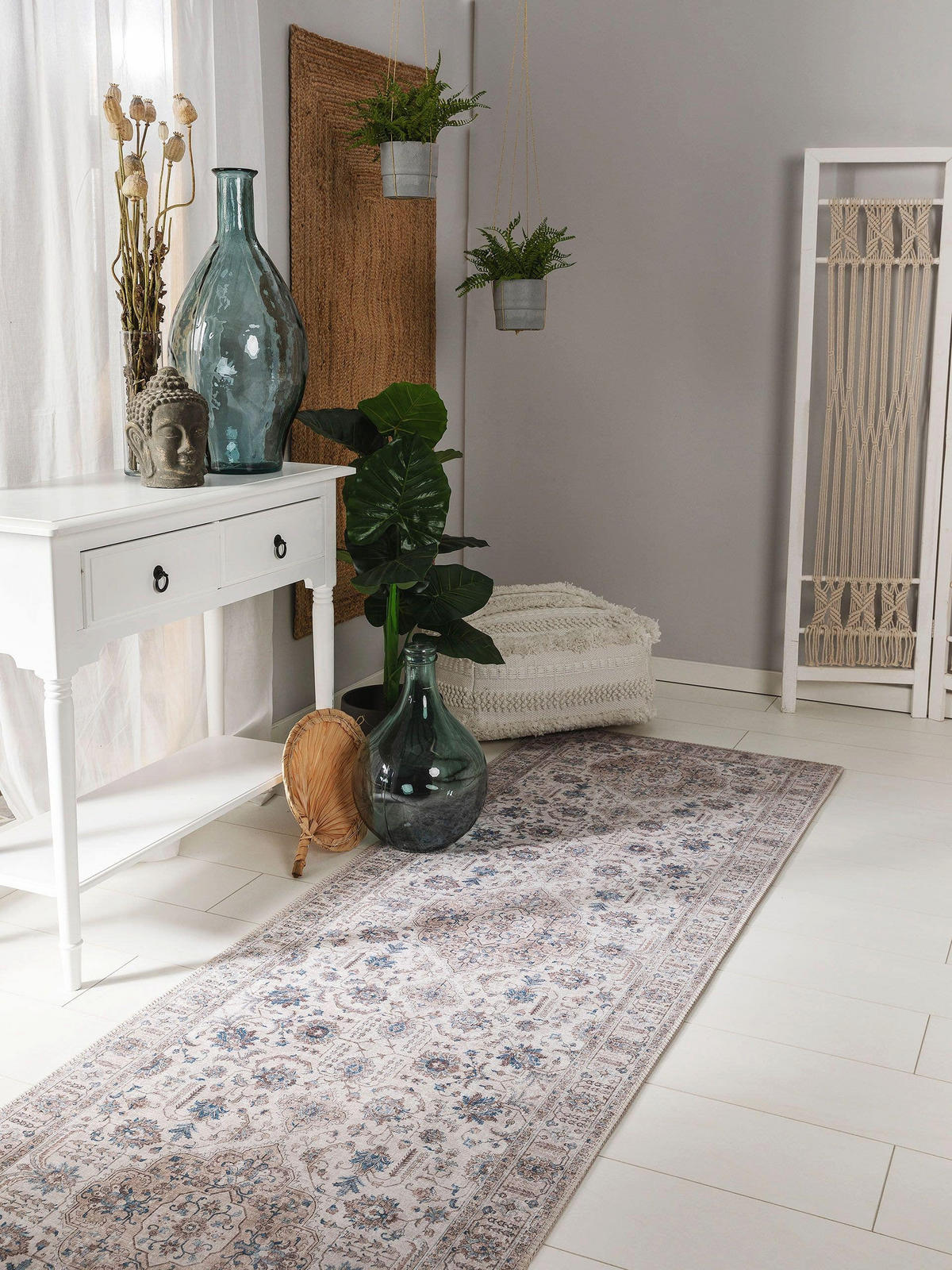 LÄUFER Laury Beige 80x240 cm - Beige, Textil (80/240cm) - benuta Pop