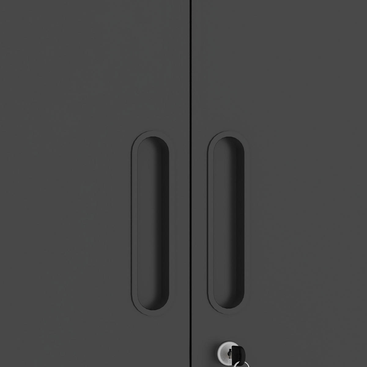 WERKZEUGSCHRANK Metall mit Rollen 101,5x76x51 cm – Heavy Duty, großer Stauraum, Werkstattwagen für Garage, Büro & Haushalt, Schwarz/Grau - Schwarz, Metall (76/51/101.5cm) - Ej. Life