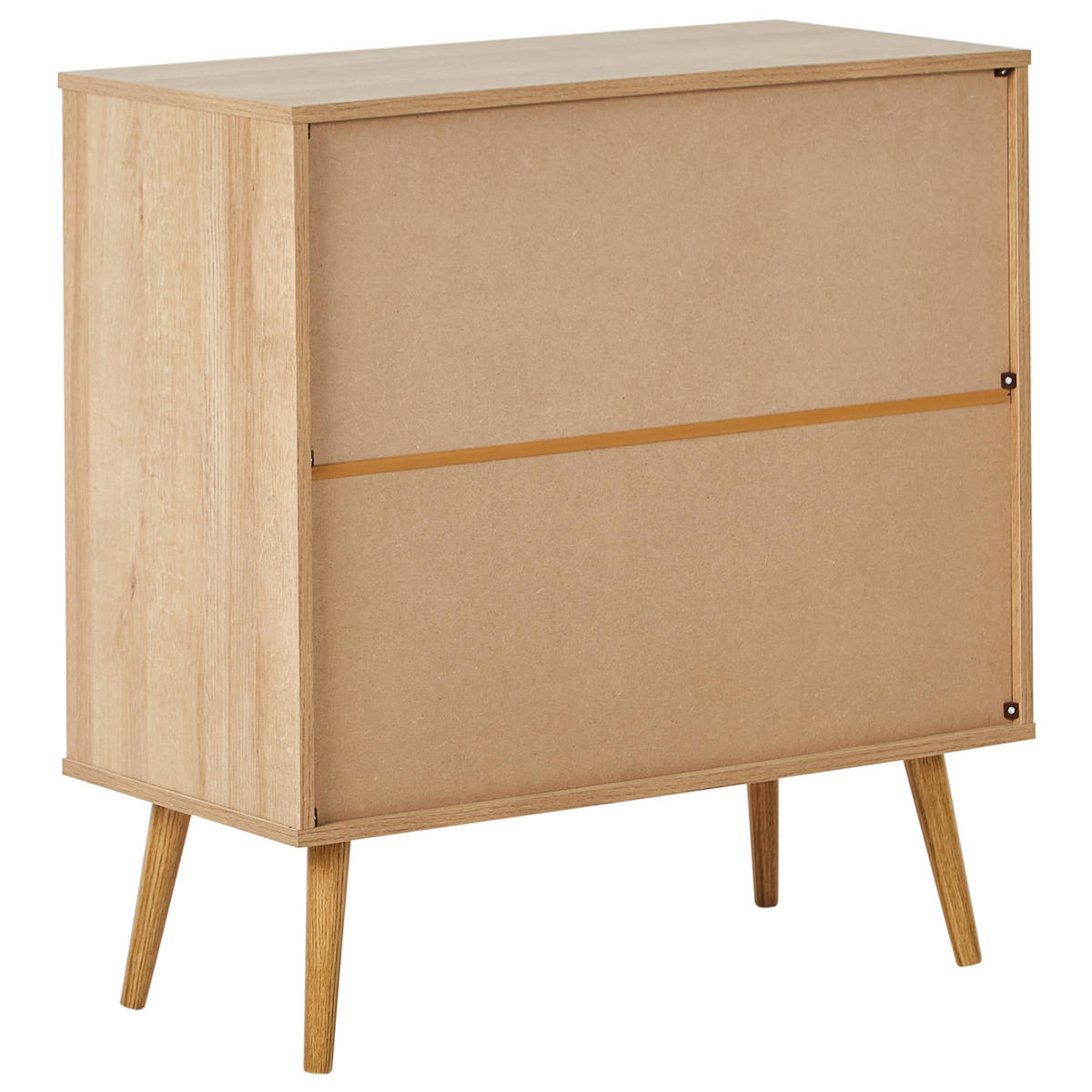 SIDEBOARD mit Glastüren 80 cm Hellbraun Albany - Braun, Holzwerkstoff (80/84/40cm) - Beliani