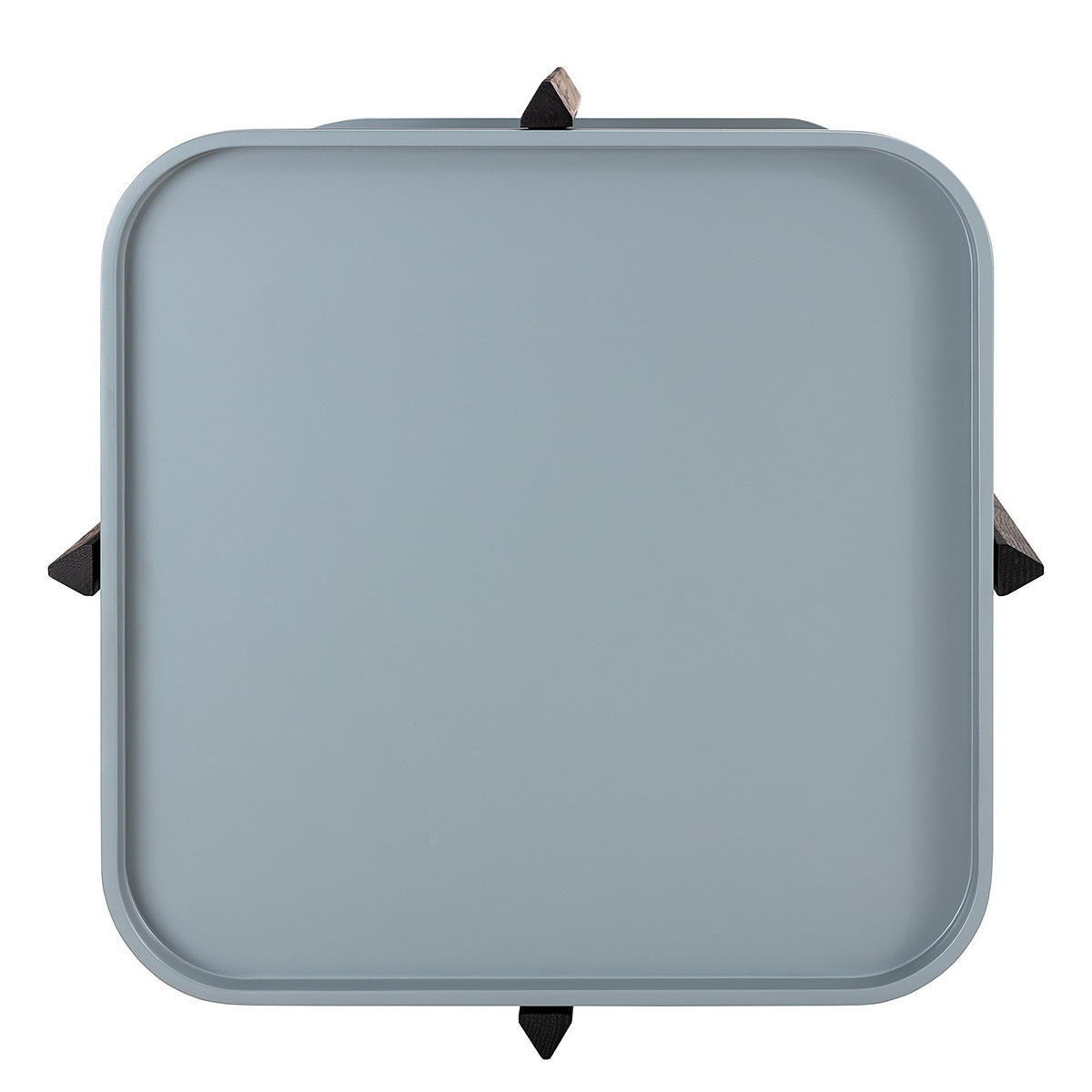 BEISTELLTISCH - Eiche massiv / MDF - Blaugrau/Schwarz, Holz/Holzwerkstoff (57/57/55cm) - home24