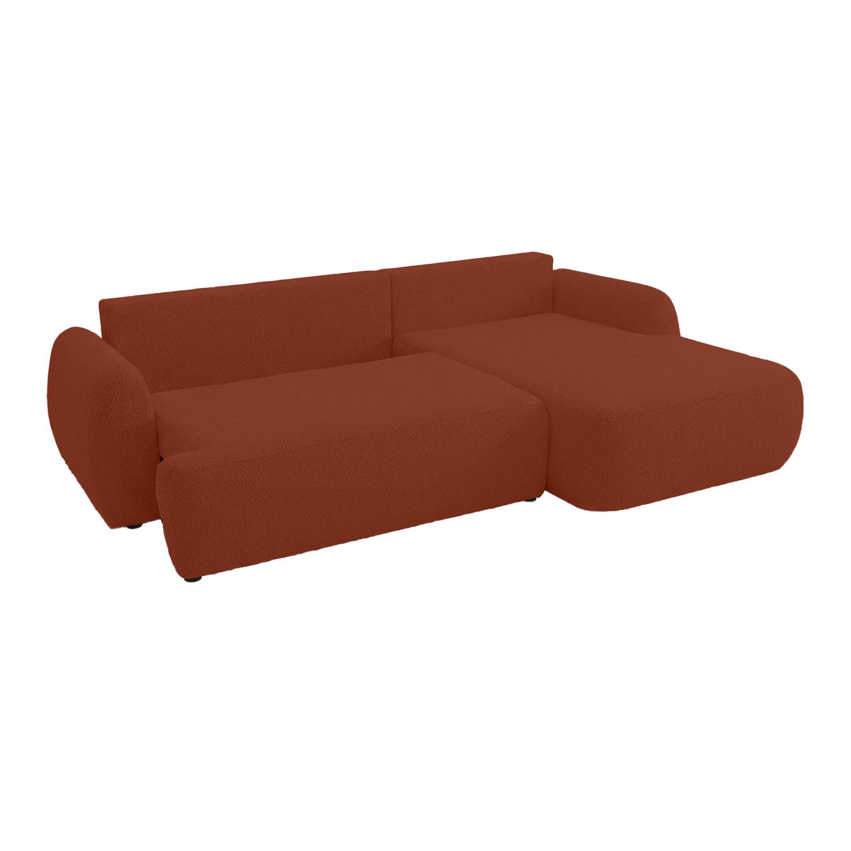 ECKSOFA MUNDUK II mit Schlaffunktion, Dunkelorange - Dunkelorange, Textil (260/184cm) - Fedve