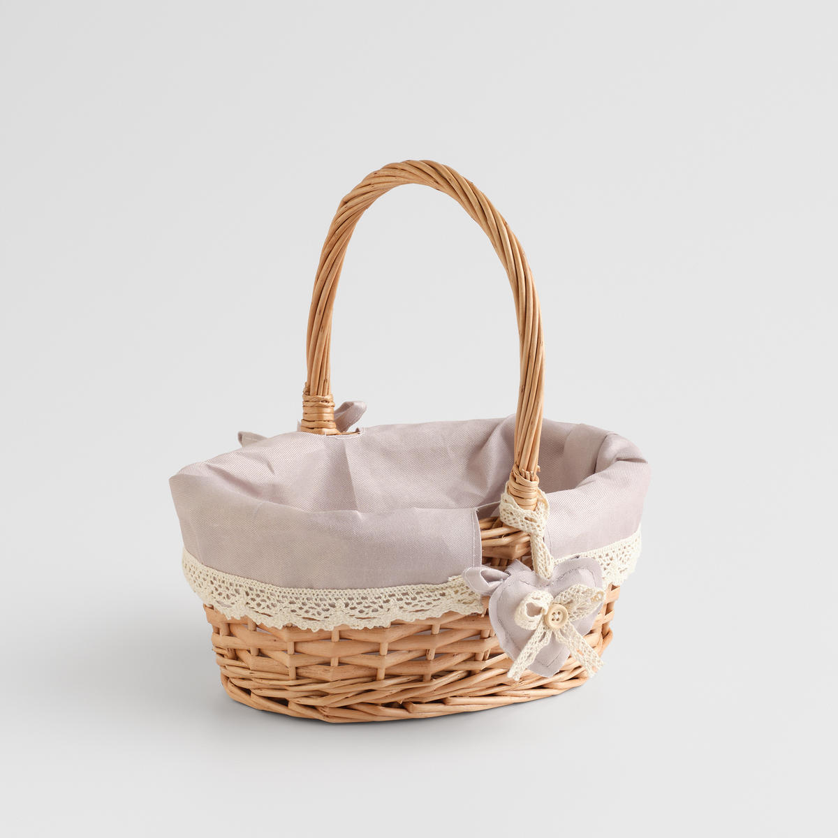 KORB MIT HENKEL Harti - Braun, Naturmaterialien (18/27/24cm) - home&you