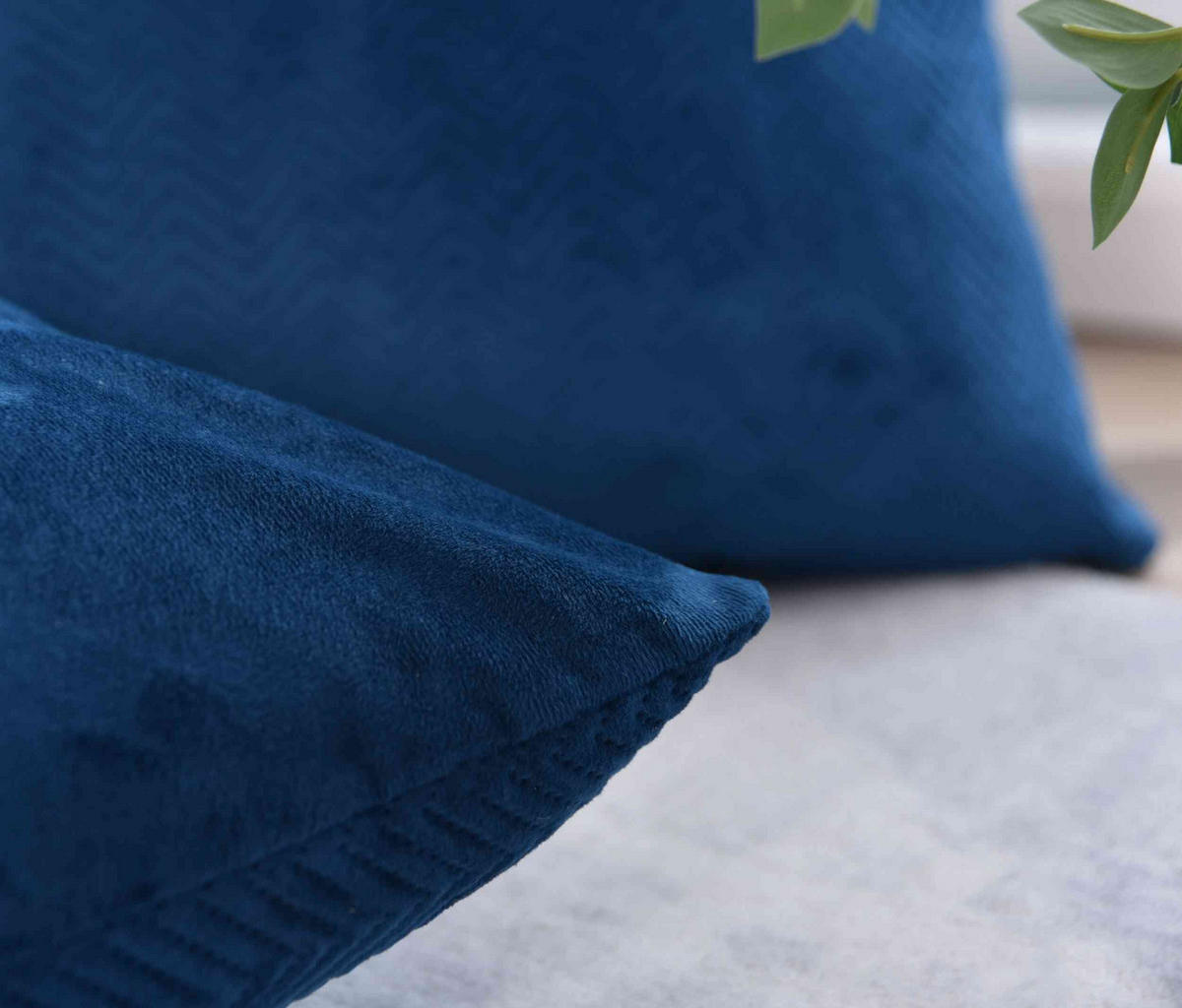 DEKOKISSEN Greta 45x45 cm Blau - Blau, Textil (45/45cm)