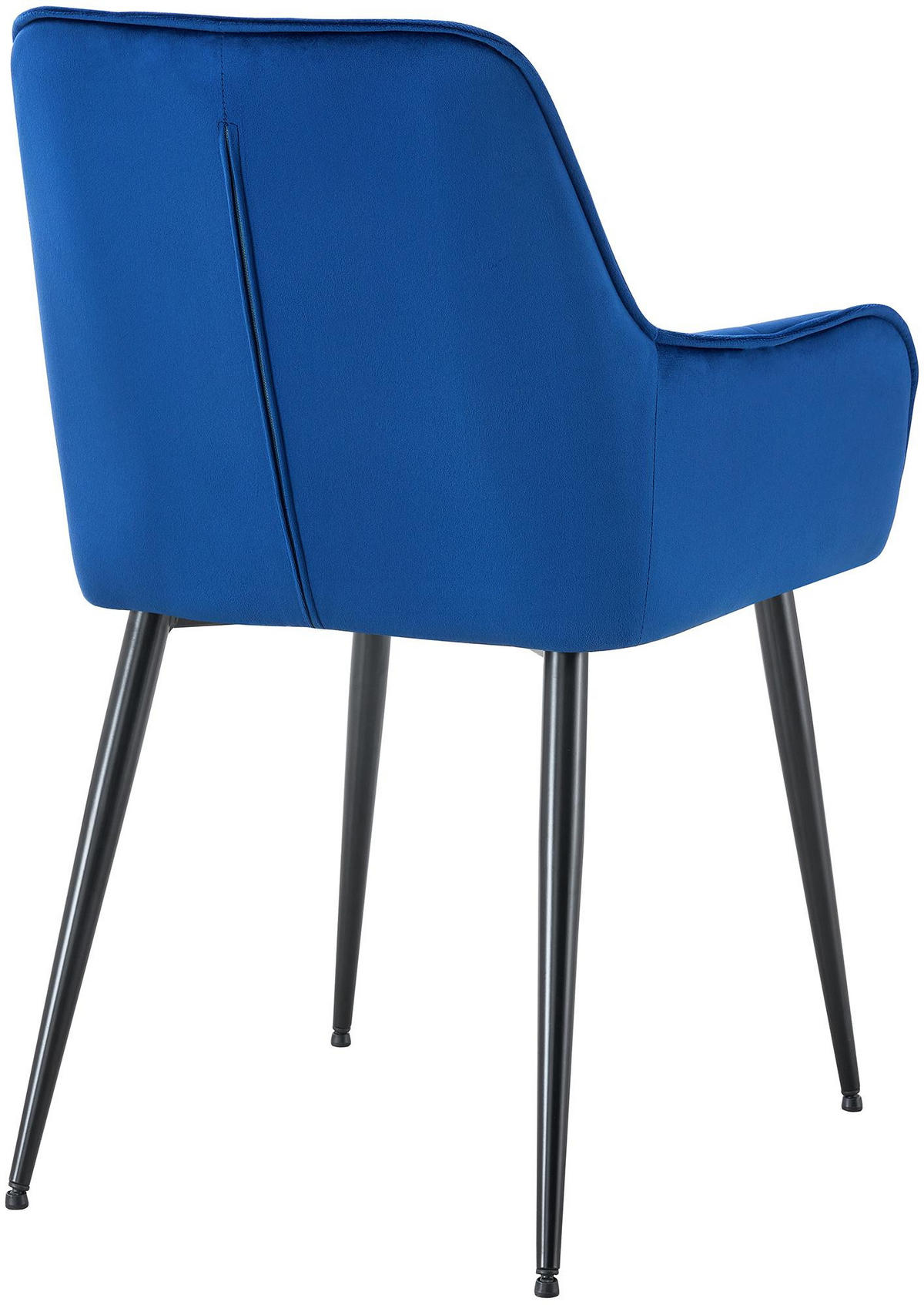 ESSZIMMERSTUHL Kunststoff dunkelblau - Schwarz/Dunkelblau, Kunststoff/Textil (58/86/62cm) - CLP