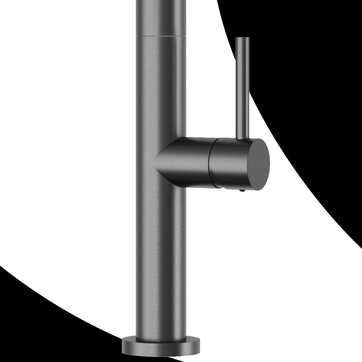 KÜCHENARMATUR Livia Gun Grey 43 cm Ausziehbrause 2 Strahlarten 1-tlg. - Grau, Metall (24/43/24cm) - Granitan