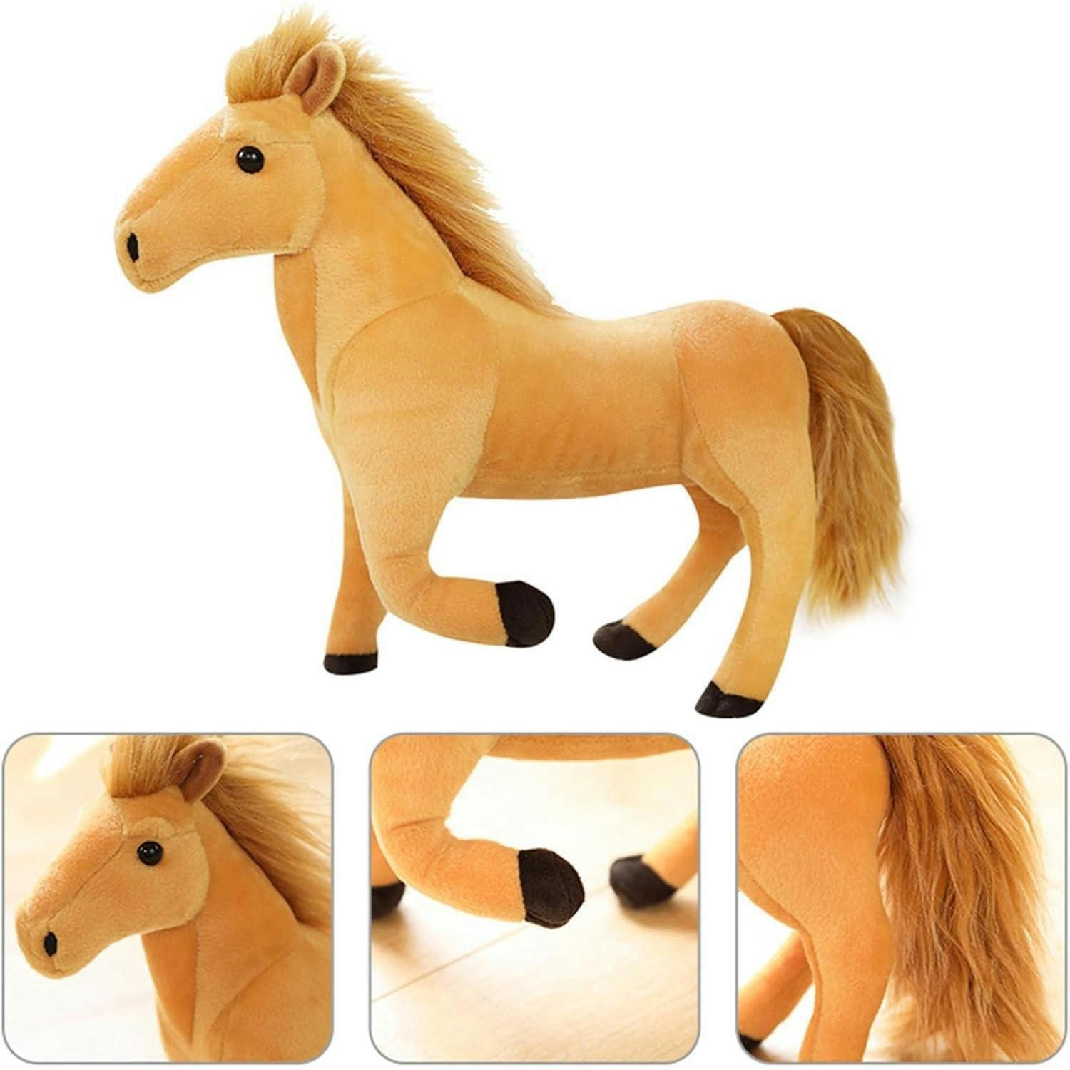 PLÜSCHTIER Pferd 32 cm stehend braun - Braun, Textil (8/26cm)