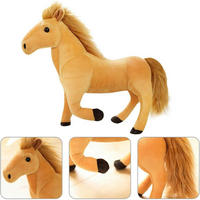 PLÜSCHTIER Pferd 32 cm stehend braun - Braun, Textil (8/26cm)