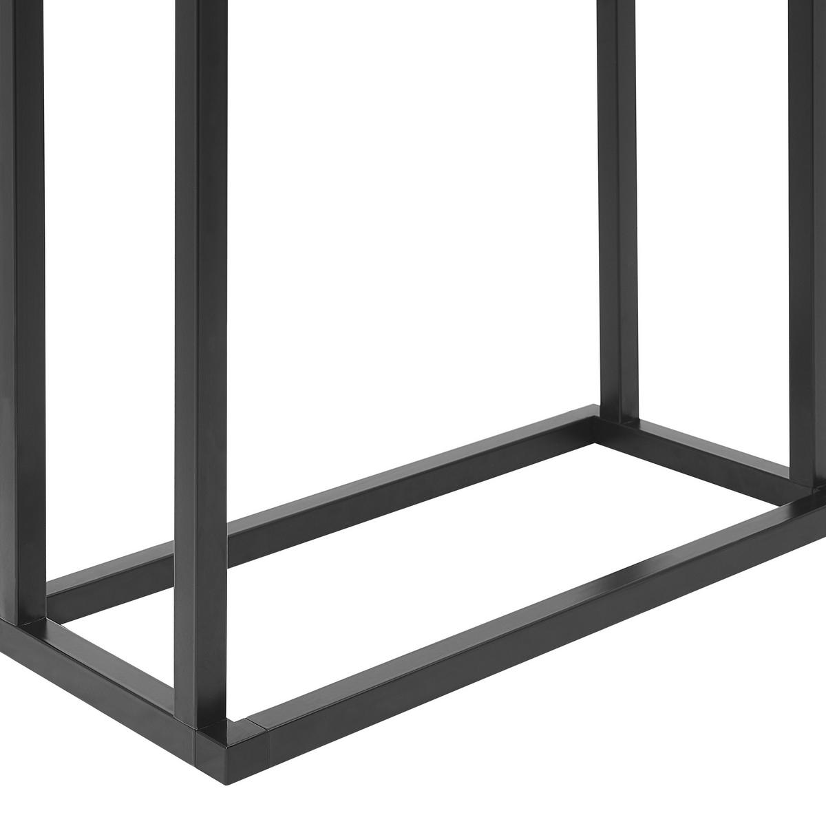 HANDTUCHSTÄNDER Stahl schwarz 45x85 cm Recreo - Schwarz, Metall (45/85/21cm) - Beliani