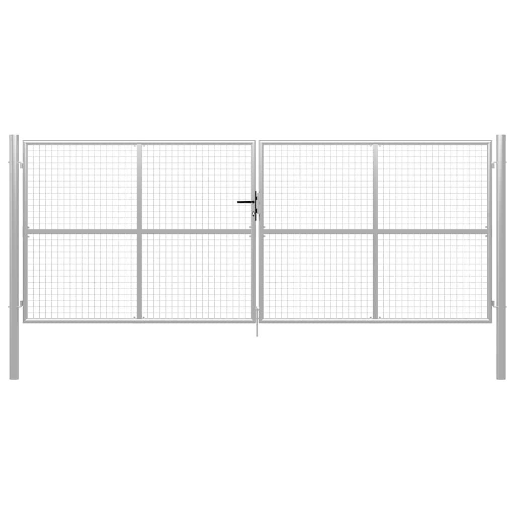 vidaXL Gartentor Silber 415x200 cm