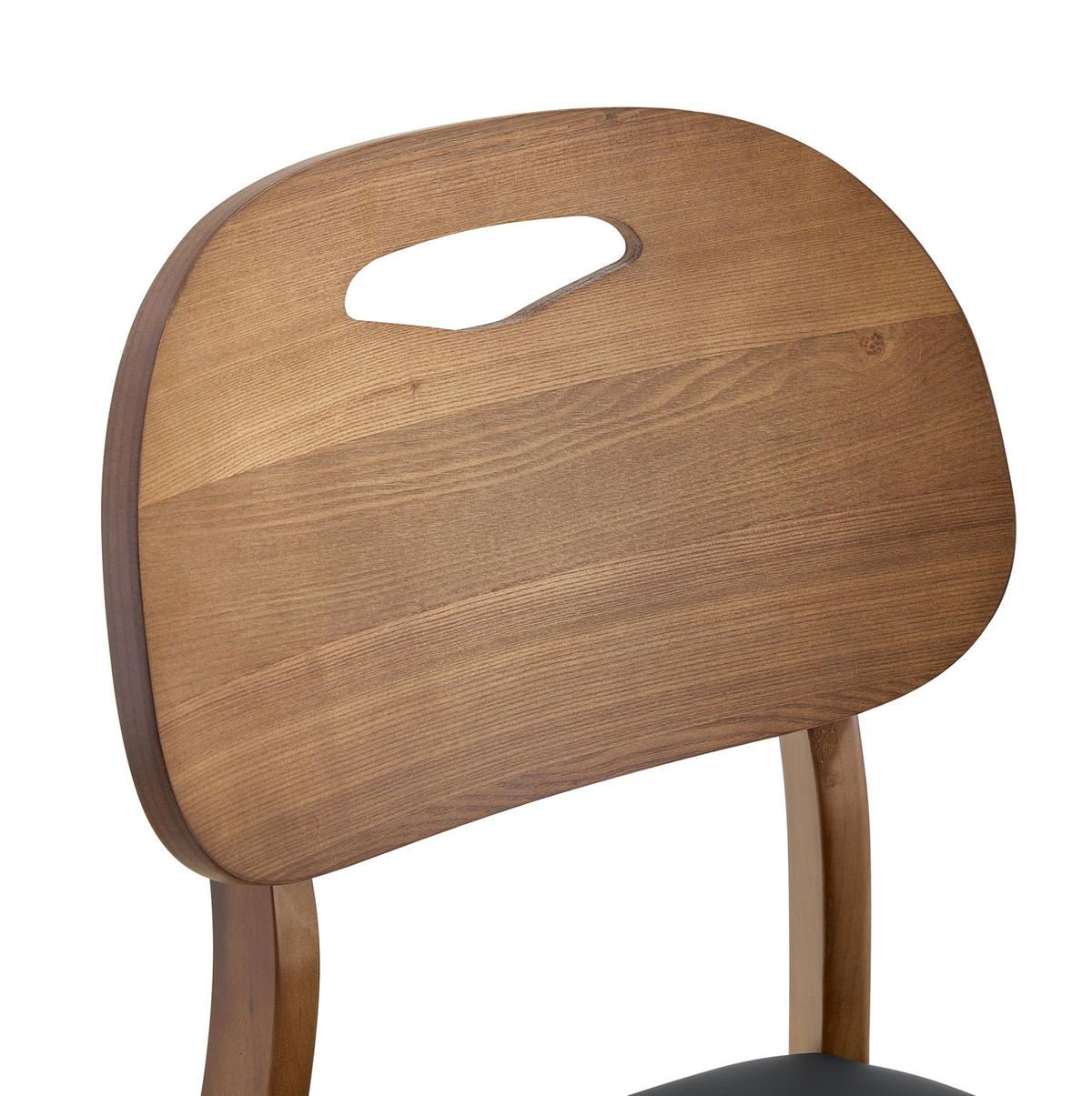 ESSZIMMERSTUHL 2er-Set mit ovaler Rückenlehne Schwarz - Schwarz, Holz (44/88/50cm) - Meubliv