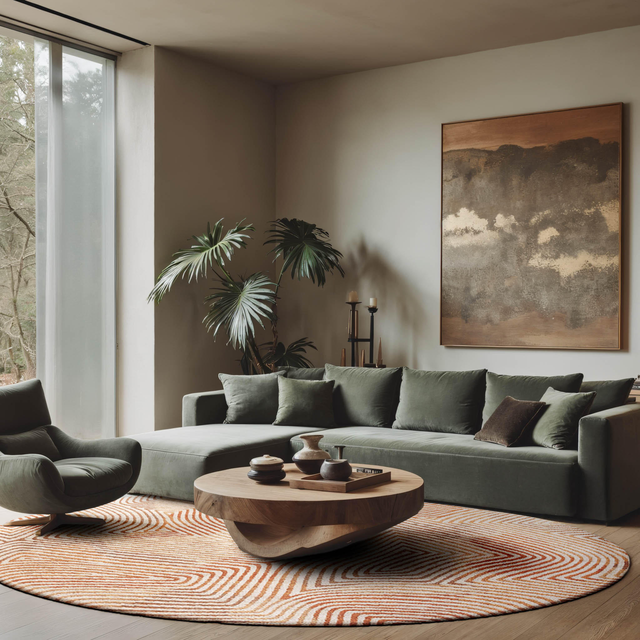 TEPPICH Indian Sand Coral 240/240 cm - Rot, Textil (240/240cm) - Louis De Poortere