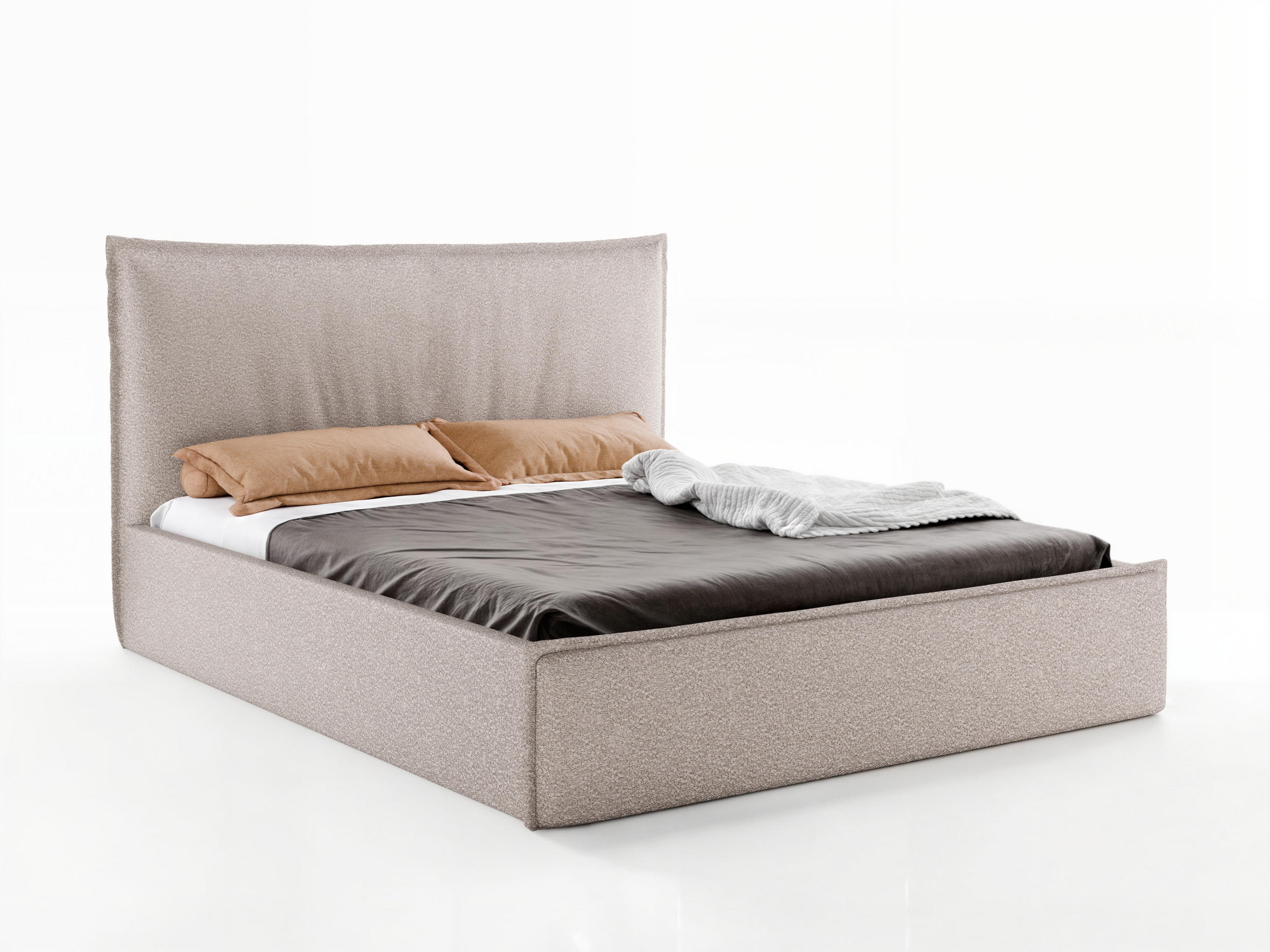 Luxkor24 Polsterbett Grau 180x200 cm