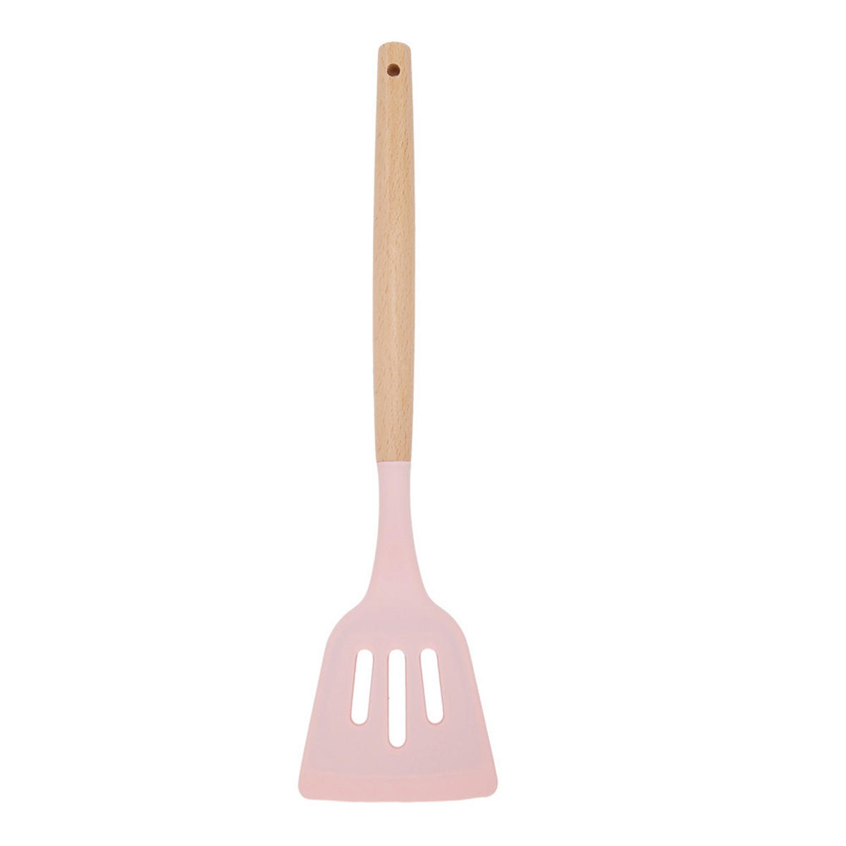 KÜCHENUTENSILIEN 11er-Set Holzhandgriff Silikon Rosa - Rosa, Holz/Kunststoff (13/34/12.5cm) - Livingandhome