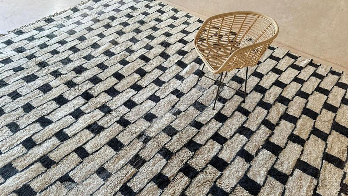 BERBERTEPPICH aus Marokko modern schwarz - Schwarz, Naturmaterialien (331/407cm) - AFK Living