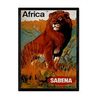 POSTER Afrika Sabena A4 Rahmenlos - Klar, Papier (29.7/5/21cm) - Nacnic