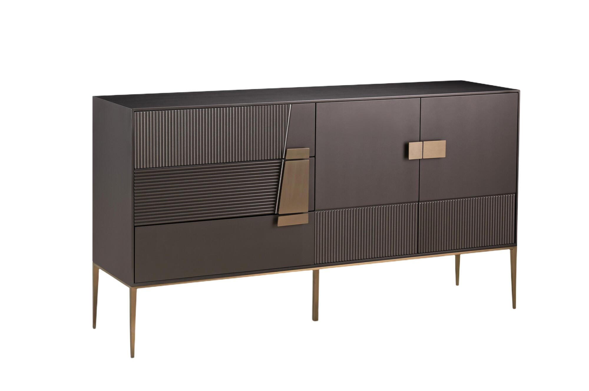 SIDEBOARD STILIG Grau 160x40x86 cm - Grau, Holzwerkstoff (160/86/40cm) - FURNLUX