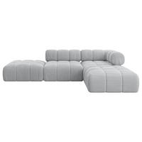 ECKSOFA modulares Sofa Kerru-L1 - 285x190x70 cm Grau Cord - Grau, Holzwerkstoff/Textil (285/190cm) - ALTDECOR