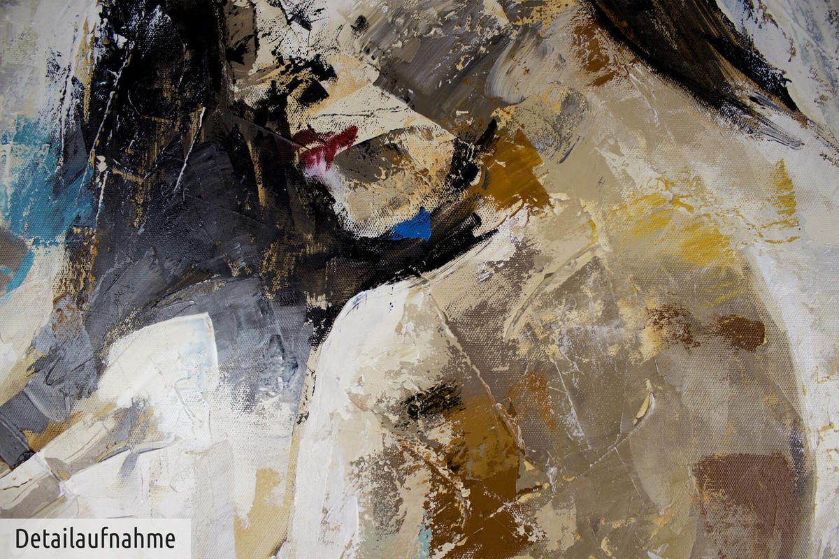 ACRYLBILD HANDGEMALT 60/120 cm - Blau, Holz/Textil (2/120cm) - KUNSTLOFT