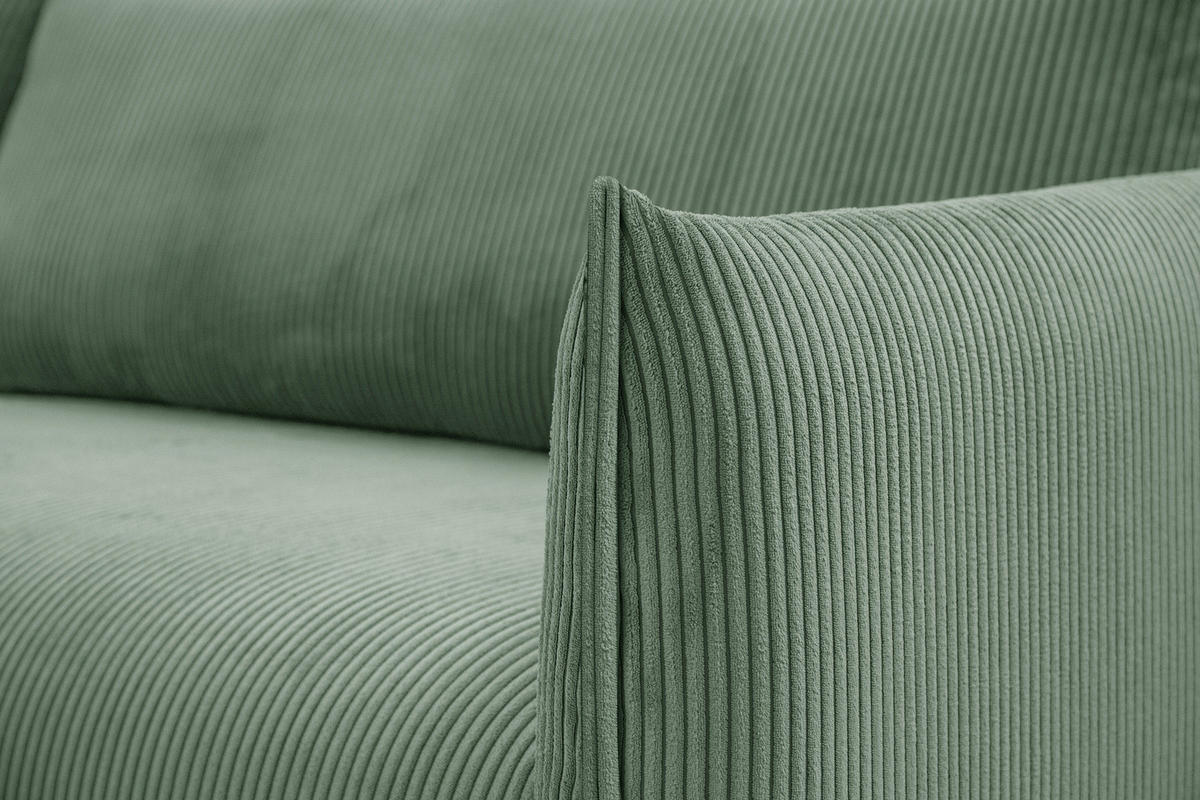 ECKSOFA TAUER 5-Sitzer, mintgrün - Schwarz/Mintgrün, Holzwerkstoff/Kunststoff (174/292cm) - Courtois Laville