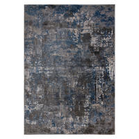 TEPPICH Kunst-Abstrakt-Muster DEE, Blau-Grau 200x290 cm - Blau, Textil (200/290cm) - KADIMA DESIGN