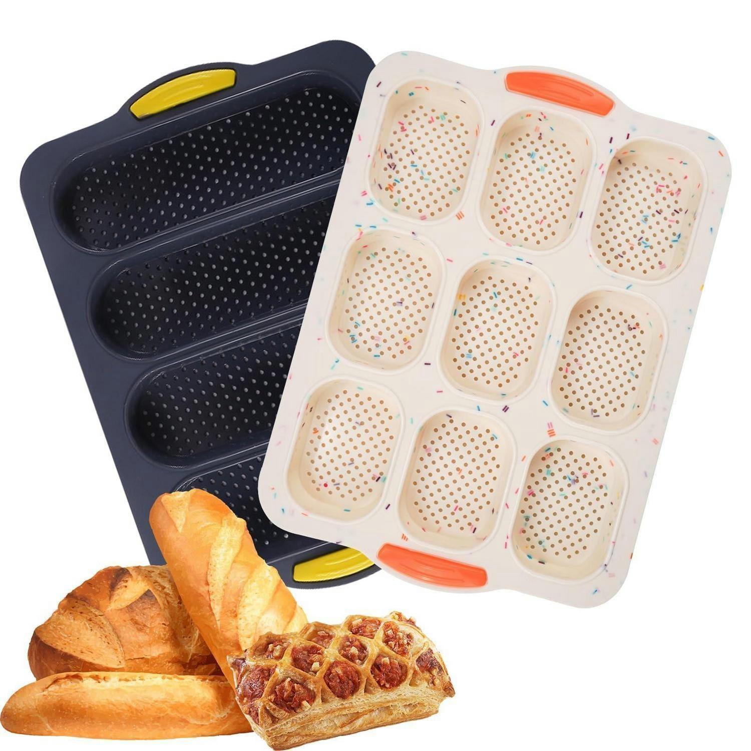 BACKFORM Silikon 2-teiliges Set Grau & Beige 33,5 x 23,5 cm - Grau, Kunststoff (23.5/2.5/33.5cm)