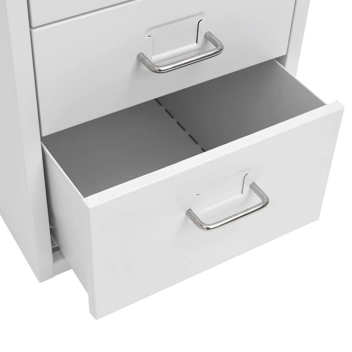 AKTENSCHRANK Mit Rollen Grau 28/41/69 Cm Metall - Grau, Metall (41/69/28cm) - vidaXL