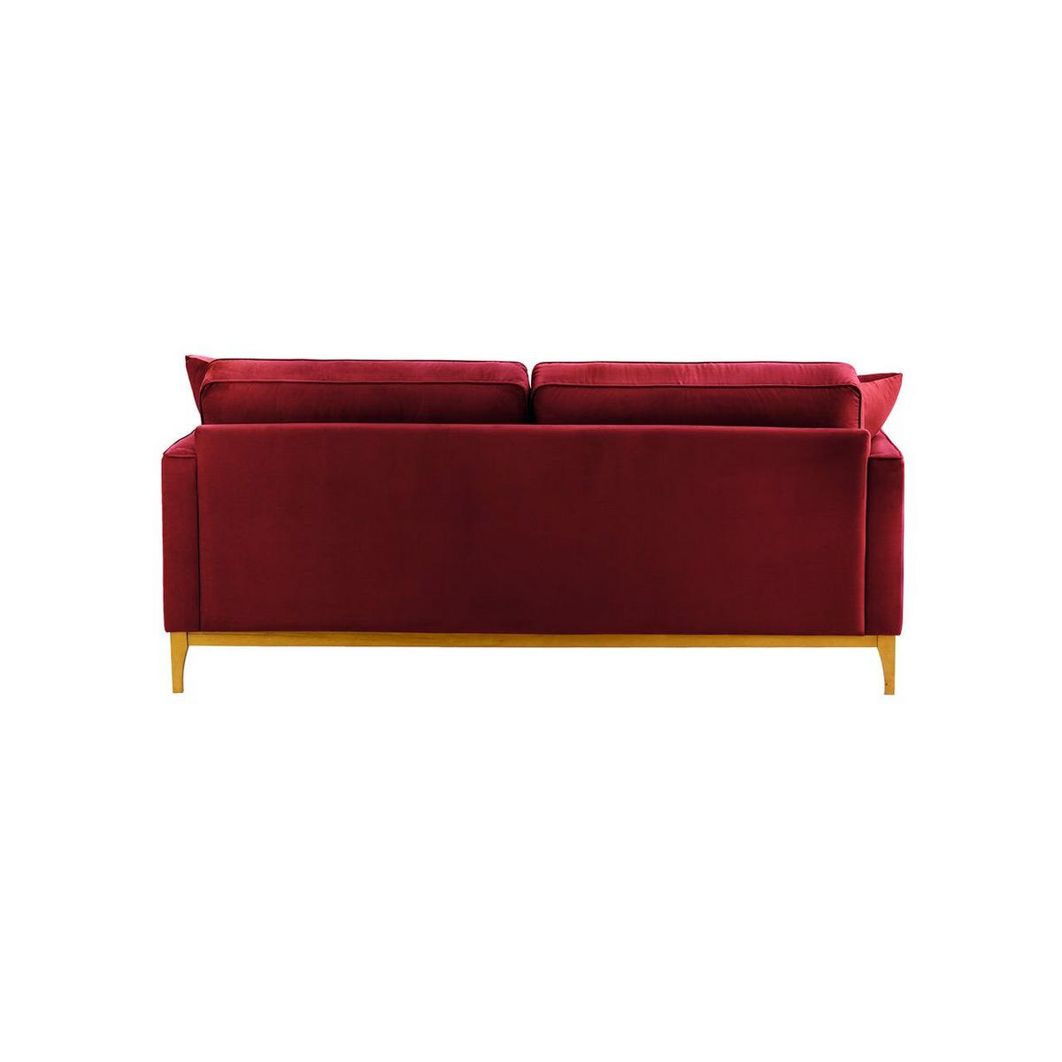 DREISITZER-SOFA Linara-Velluto 7 - Rot, Holz/Textil (201/91/95cm)