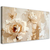 LEINWANDBILD Blumen 120x60cm - Beige, Textil (120/60cm) - Feeby