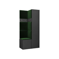 MOBILIER PENTRU HOL Orion XXIV - verde/grafit, material plastic/compozit lemnos (82/186/46cm) - MIRJAN24