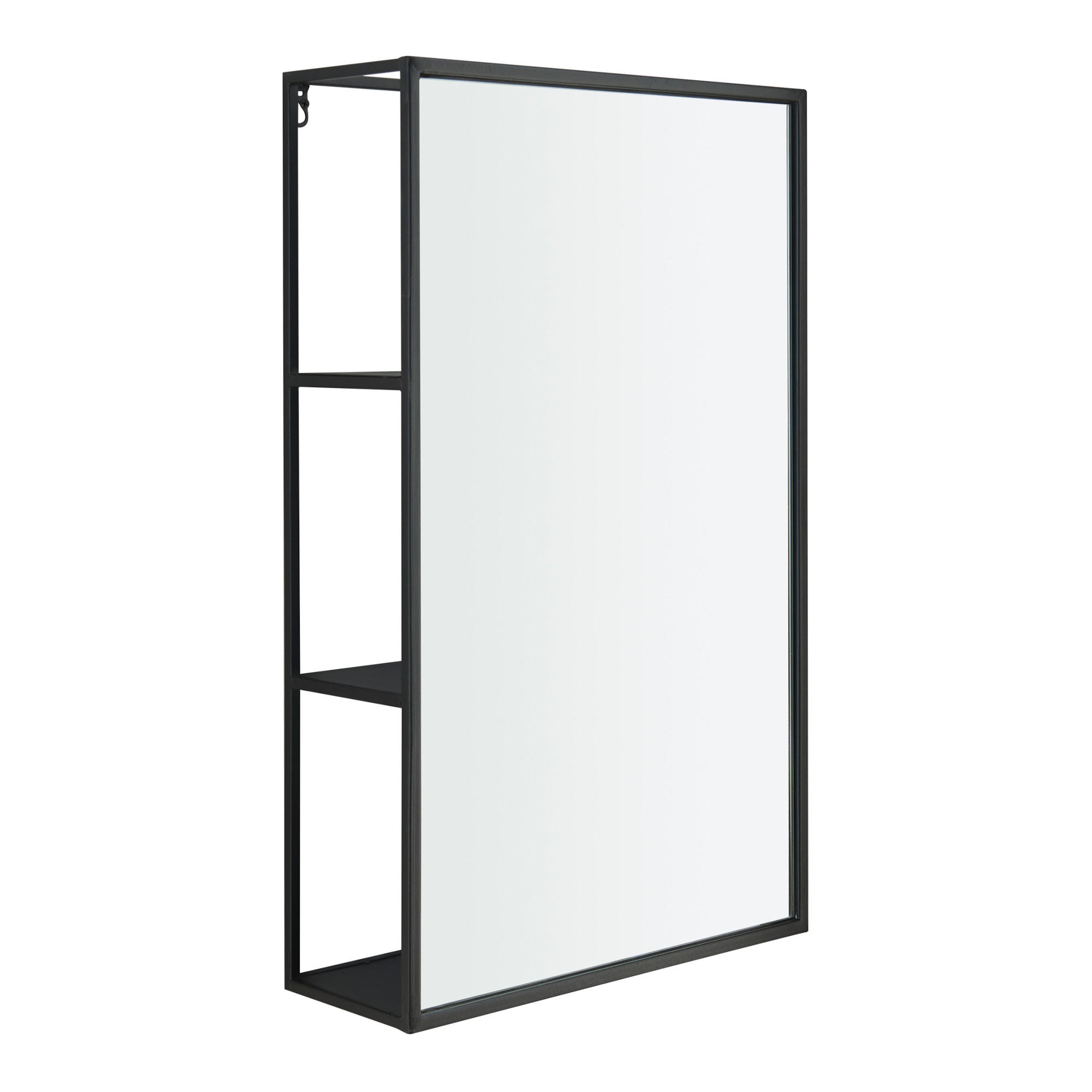 WANDSPIEGEL Sunne - Schwarz, Glas/Metall (60/13/36cm) - [en.casa]