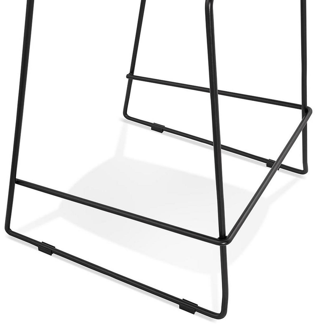 BARHOCKER Kunststoff Metall Sitzhöhe 65.5cm Stapelbar Rückenlehne QUIRON MINI, Schwarz 51,5x52x101 cm - Schwarz, Kunststoff/Metall (52/101/52cm) - KADIMA DESIGN