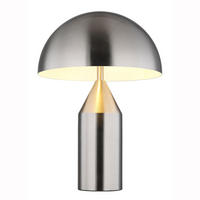 LED TISCHLEUCHTE Metall Silber Nickel - Silberfarben, Glas (28/28/39cm) - Globo Lighting