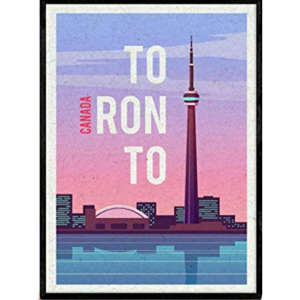 POSTER Toronto Stadtfarben A3 Rahmenlos - Klar, Papier (29.7/5/42cm) - Nacnic