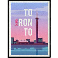 POSTER Toronto Stadtfarben A3 Rahmenlos - Klar, Papier (29.7/5/42cm) - Nacnic