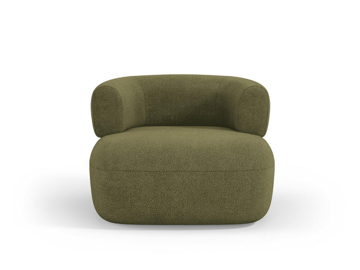 SESSEL Jenny aus Boucle grün - Grün, Textil (88/73/90cm) - Micadoni